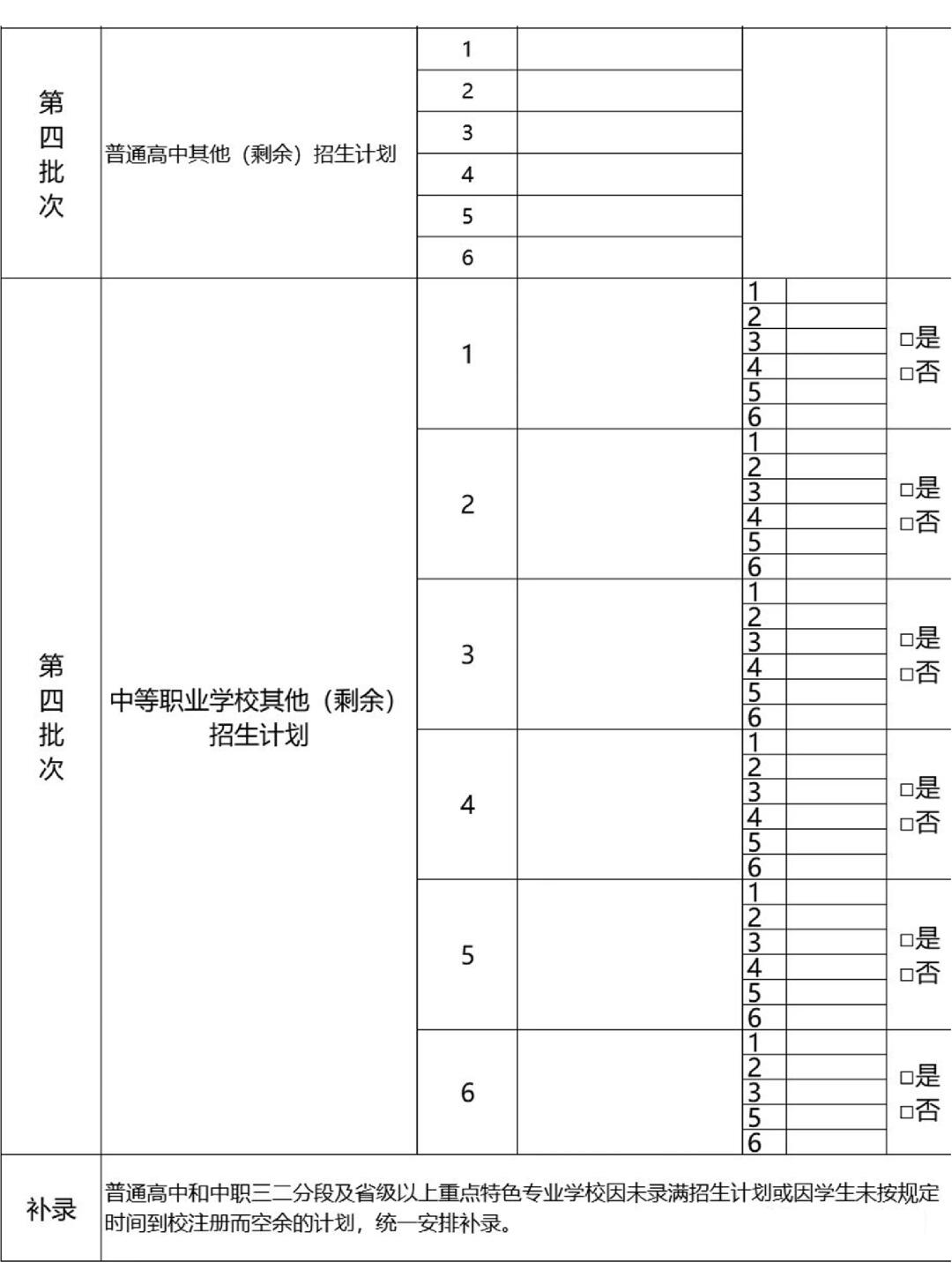 中招报名志愿填报广东省